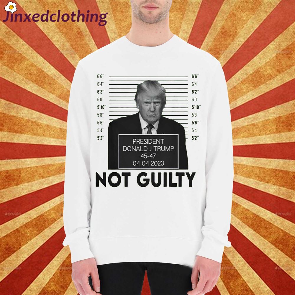 Funny Trump Mugshot Not Guilty Shirt 